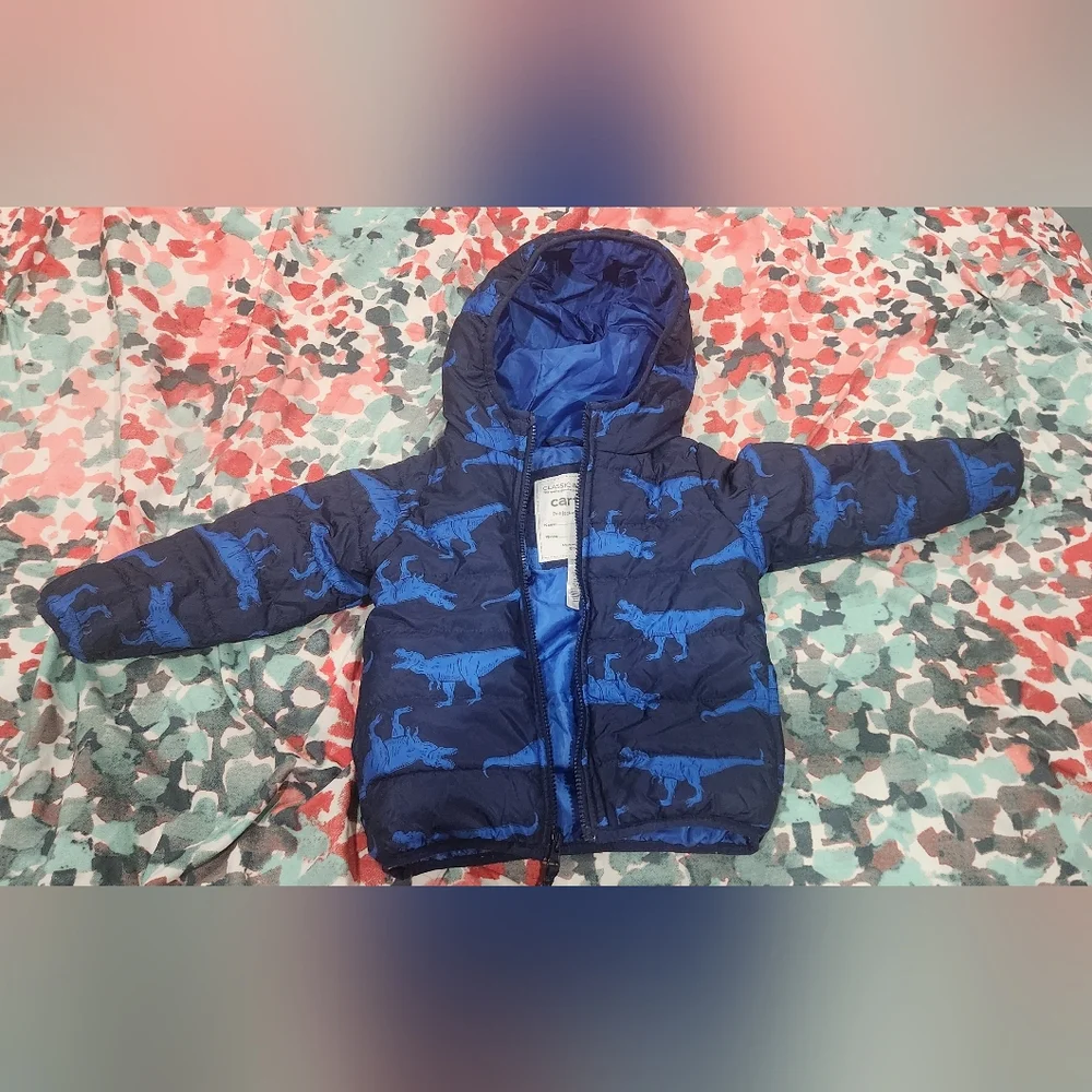 Toddler Dinosaur Packable Puffer Jacket